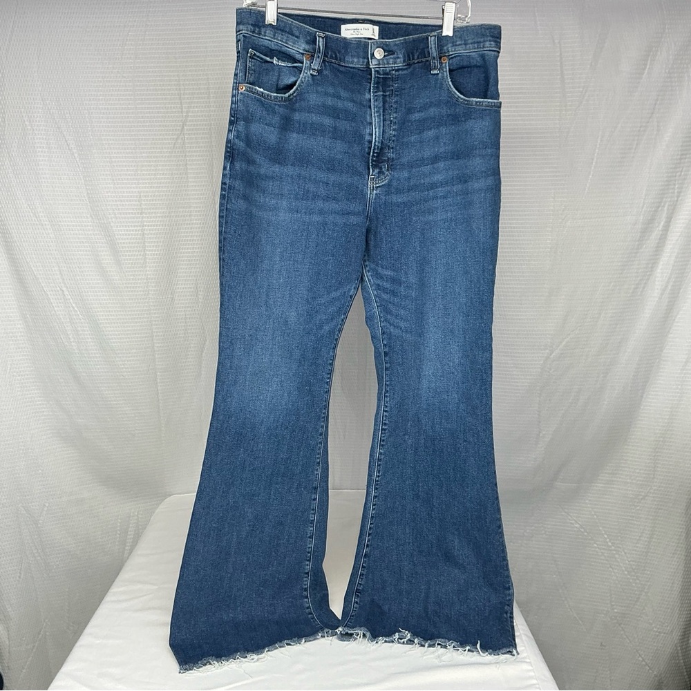 Abercrombie & Fitch Medium Blue Wide Leg Jeans
